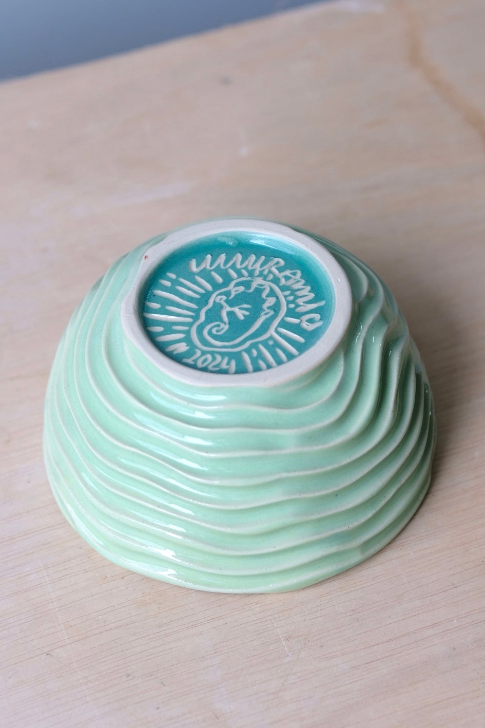 Mint Green Seabed Cereal Bowl (2)