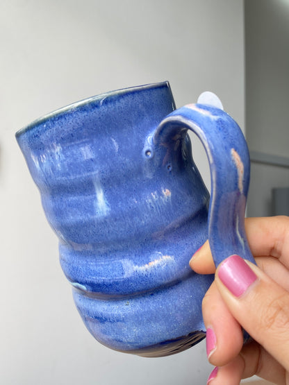 'Blue Specks' Tall Normie Mug (2)